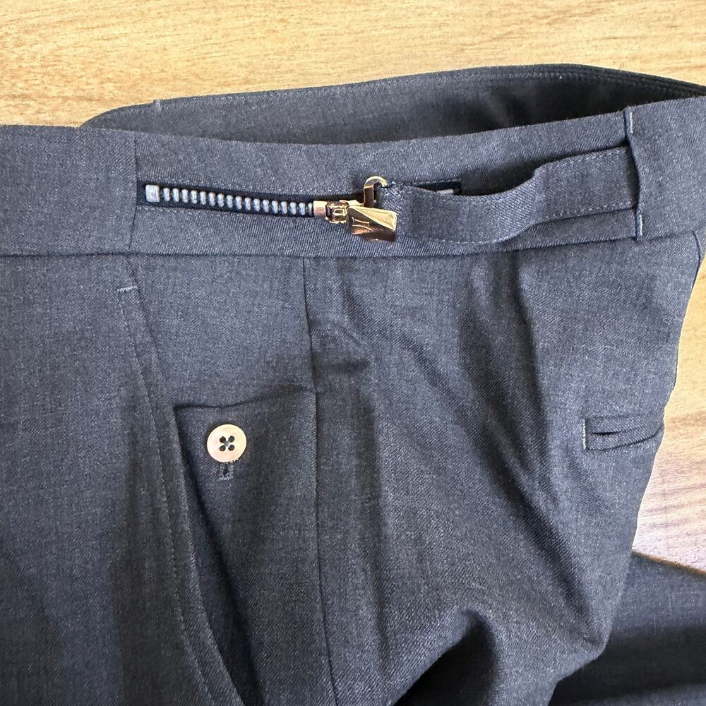 Kit and Ace Pleated Dress Pants Womens 8 Grey Wool Cashmere 26" *Undone Hem - Picture 8 of 11